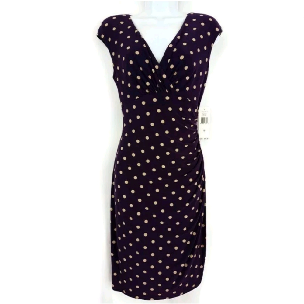 Lauren Ralph Lauren Purple Polka Dot Dress